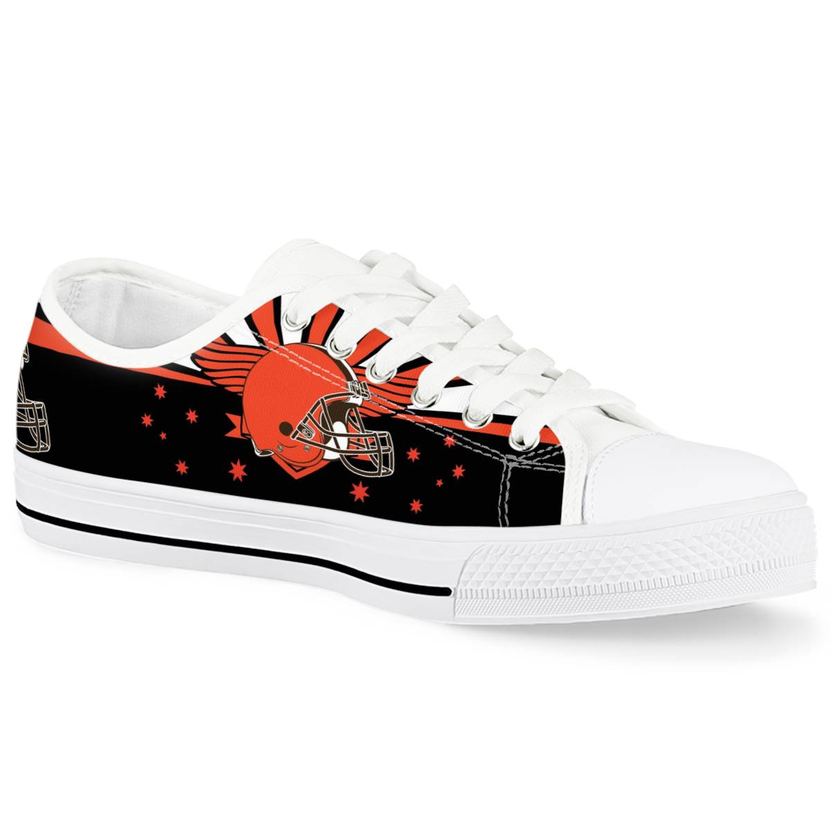 Men's Cleveland Browns Low Top Canvas Sneakers 001